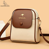 Leather Crossbody Bag for Women Panelled Shoulder Bag