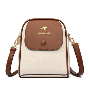 Leather Crossbody Bag for Women Panelled Shoulder Bag