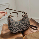 Leopard Print Shoulder Messenger Bag Crossbody Bag PU Leather Women Handbag
