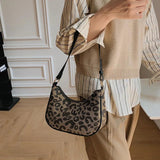 Leopard Print Shoulder Messenger Bag Crossbody Bag PU Leather Women Handbag