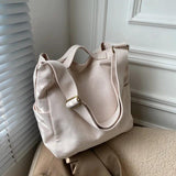 Female Minimalist Canvas Work Laptop Shoulder Bag