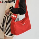 Solid High Nylon Ladies Shoulder Bags Women Messenger Bags