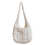 Casual Large Capacity Tote Shoulder Bags Ruched Handbag Nylon Crossbody Bag