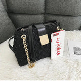 Diamond Pattern Chain Shoulder Bag for Women