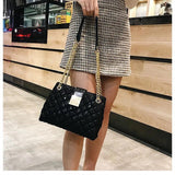 Diamond Pattern Chain Shoulder Bag for Women