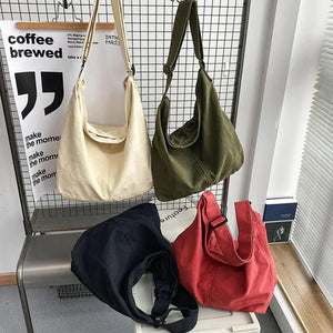 Women Canvas Shoulder Bags For Casual Ladies Youth Crossbody Bags