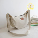 Canvas Dumpling Bag Women's Shoulder Bag Messenger Bag