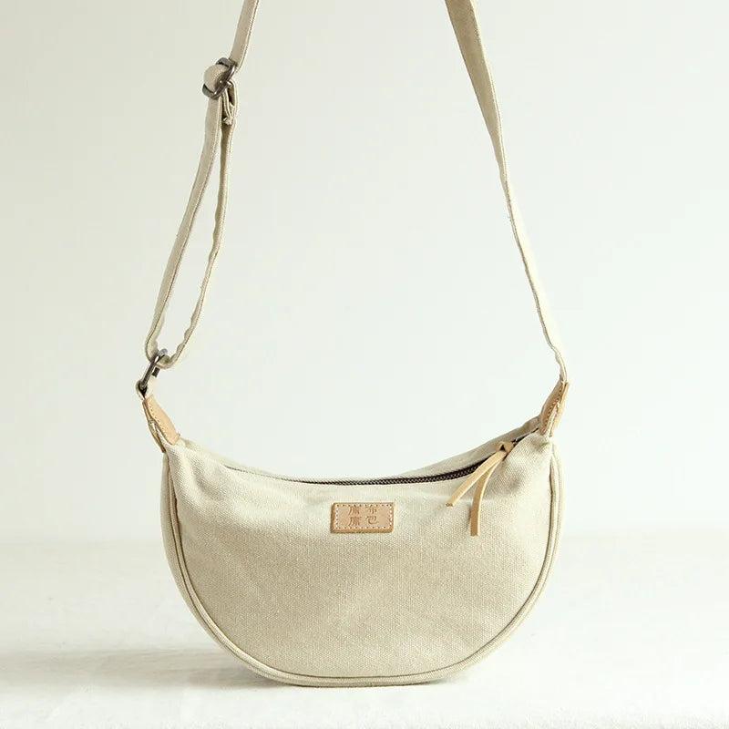 Canvas Dumpling Bag Women's Shoulder Bag Messenger Bag