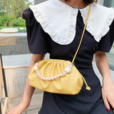 Pleated Women's Shoulder Bag Crossbody Chain Handbag