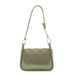 Women's PU Leather Crossbody Bag Square Shoulder Bag Yellow Khaki