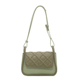 Women's PU Leather Crossbody Bag Square Shoulder Bag Yellow Khaki