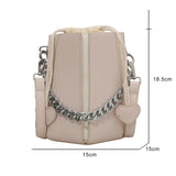 Women's PU Leather Messenger Bag Square Bag