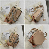Women's PU Leather Messenger Bag Square Bag