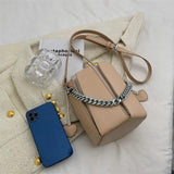 Women's PU Leather Messenger Bag Square Bag