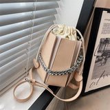 Women's PU Leather Messenger Bag Square Bag