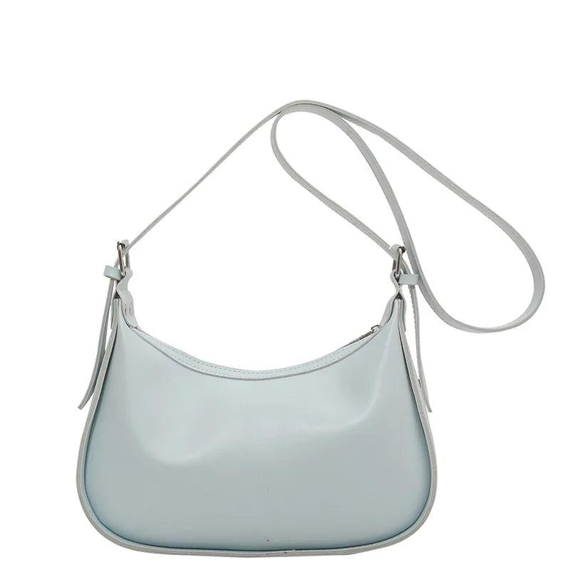 Women's PU Leather Shoulder Bag Large Messenger Beige