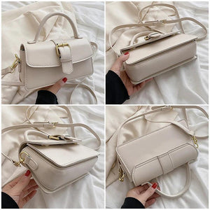 Women's PU Leather Messenger Bag Green Khaki