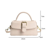 Women's PU Leather Messenger Bag Green Khaki