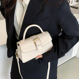 Women's PU Leather Messenger Bag Green Khaki
