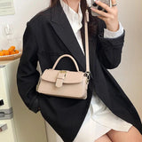 Women's PU Leather Messenger Bag Green Khaki