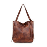 Retro Large Capacity Shoulder Bags PU Leather Motorcycle Bag
