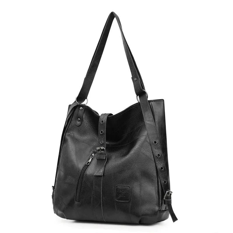 Retro Large Capacity Shoulder Bags PU Leather Motorcycle Bag