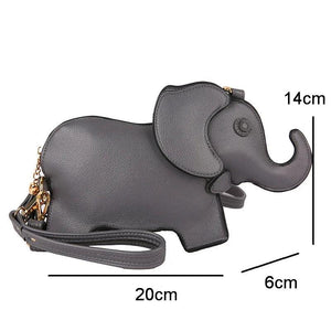 Elephant Crossbody Bag Women Shoulder PU Leather Cluthes Phone Cartoon Animal