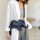 Elephant Crossbody Bag Women Shoulder PU Leather Cluthes Phone Cartoon Animal