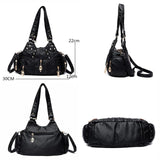 Women Soft PU Leather Handbags High Ladies Tote Bag Vintage Messenger Bag