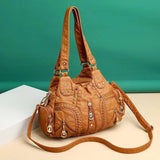 Women Soft PU Leather Handbags High Ladies Tote Bag Vintage Messenger Bag
