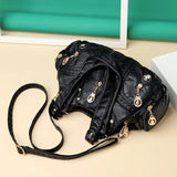 Women Soft PU Leather Handbags High Ladies Tote Bag Vintage Messenger Bag