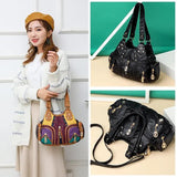 Women Soft PU Leather Handbags High Ladies Tote Bag Vintage Messenger Bag