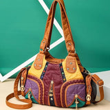 Women Soft PU Leather Handbags High Ladies Tote Bag Vintage Messenger Bag