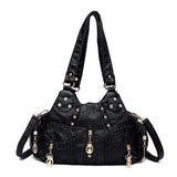 Women Soft PU Leather Handbags High Ladies Tote Bag Vintage Messenger Bag