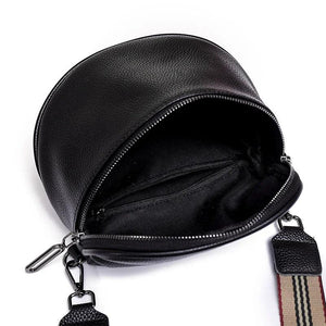 Vintage Half Moon Leather Crossbody Bag for Women