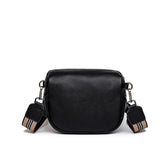 Vintage Half Moon Leather Crossbody Bag for Women