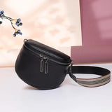 Vintage Half Moon Leather Crossbody Bag for Women