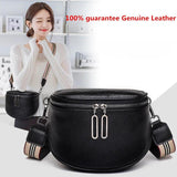 Vintage Half Moon Leather Crossbody Bag for Women