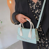Purple PU Leather Female Shoulder Bag Messenger Solid