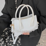 Purple PU Leather Female Shoulder Bag Messenger Solid