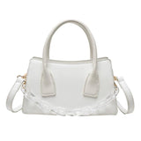 Purple PU Leather Female Shoulder Bag Messenger Solid