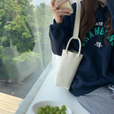 Large Capacity Women Shoulder Bag PU Leather Bucket Bag