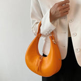 Retro Crescent Half Moon Women Bag Women Handbag Versatile Shoulder Bag