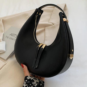 Retro Crescent Half Moon Women Bag Women Handbag Versatile Shoulder Bag