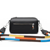 Colorful Crossbody Bag with Wide Strap Soft PU Leather