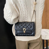 Women Shoulder Bag Chain Flap Quilted Embroidery Handbags Messenger Bag