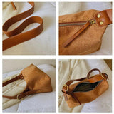 Retro Crossbody Bag Faux Suede Shoulder Bag