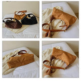 Retro Crossbody Bag Faux Suede Shoulder Bag