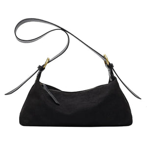 Retro Crossbody Bag Faux Suede Shoulder Bag
