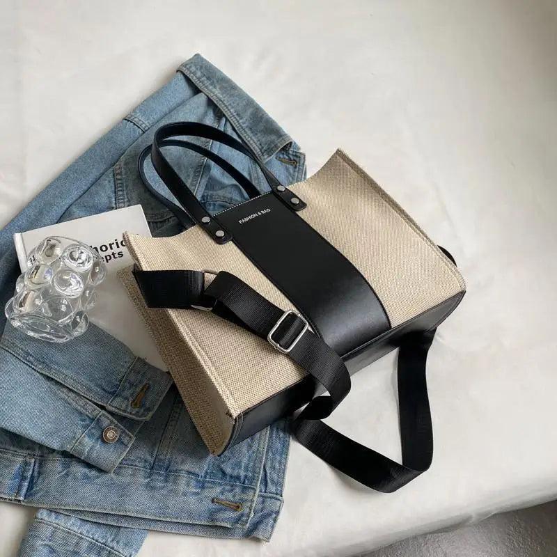 Canvas Tote Crossbody Bags for Women Large Capacity Shopper Underarm Women's Sho